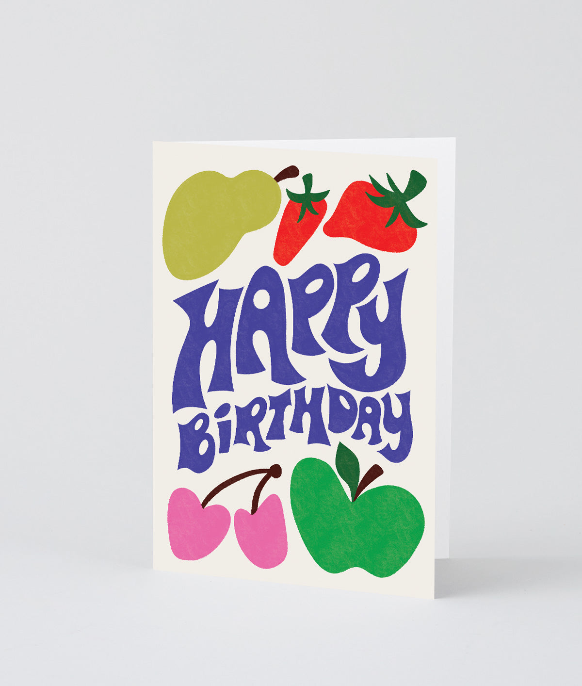 Happy Birthday Fruit Embossed Greeting Card