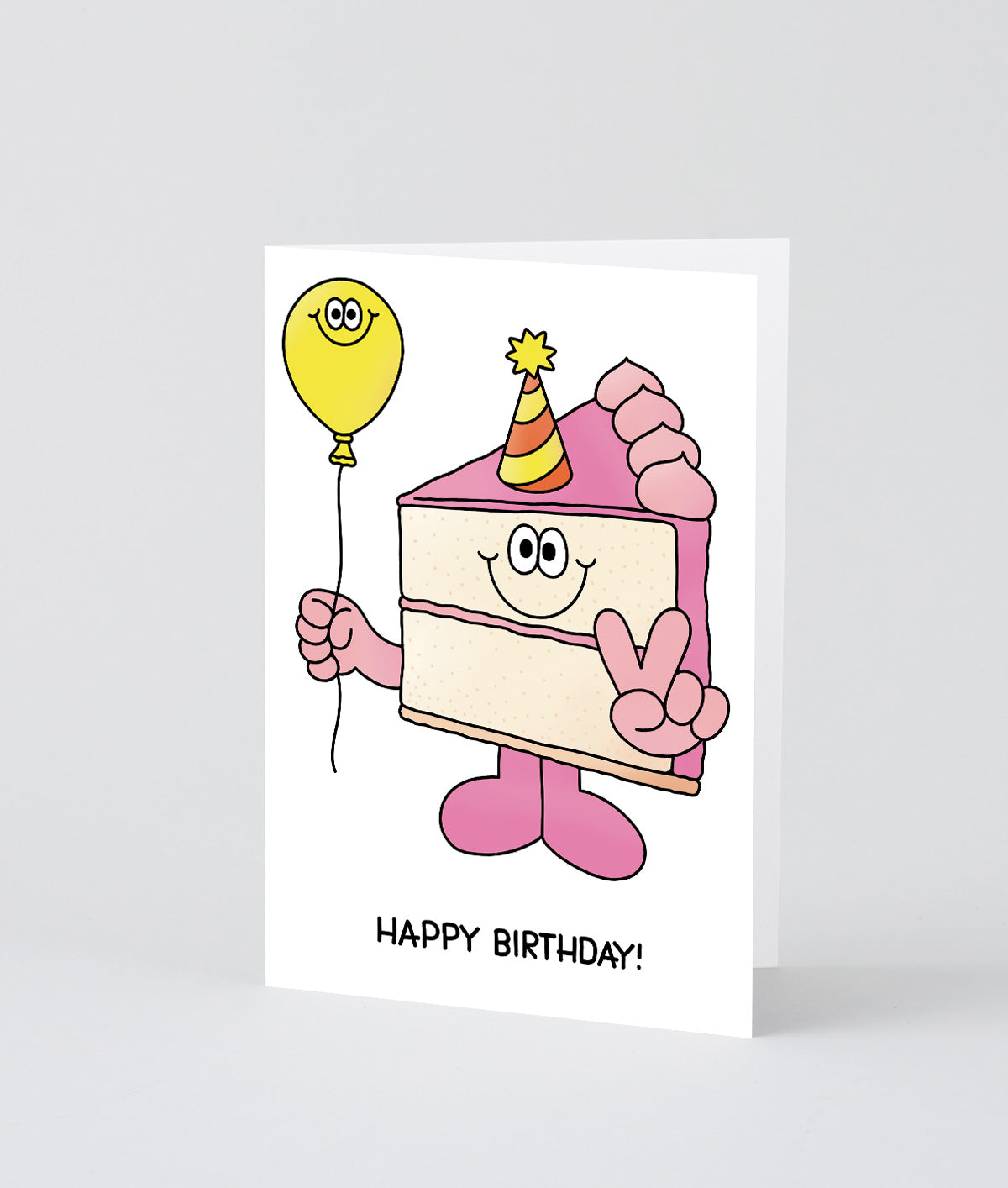 Happy Birthday Cake Slice & Balloon