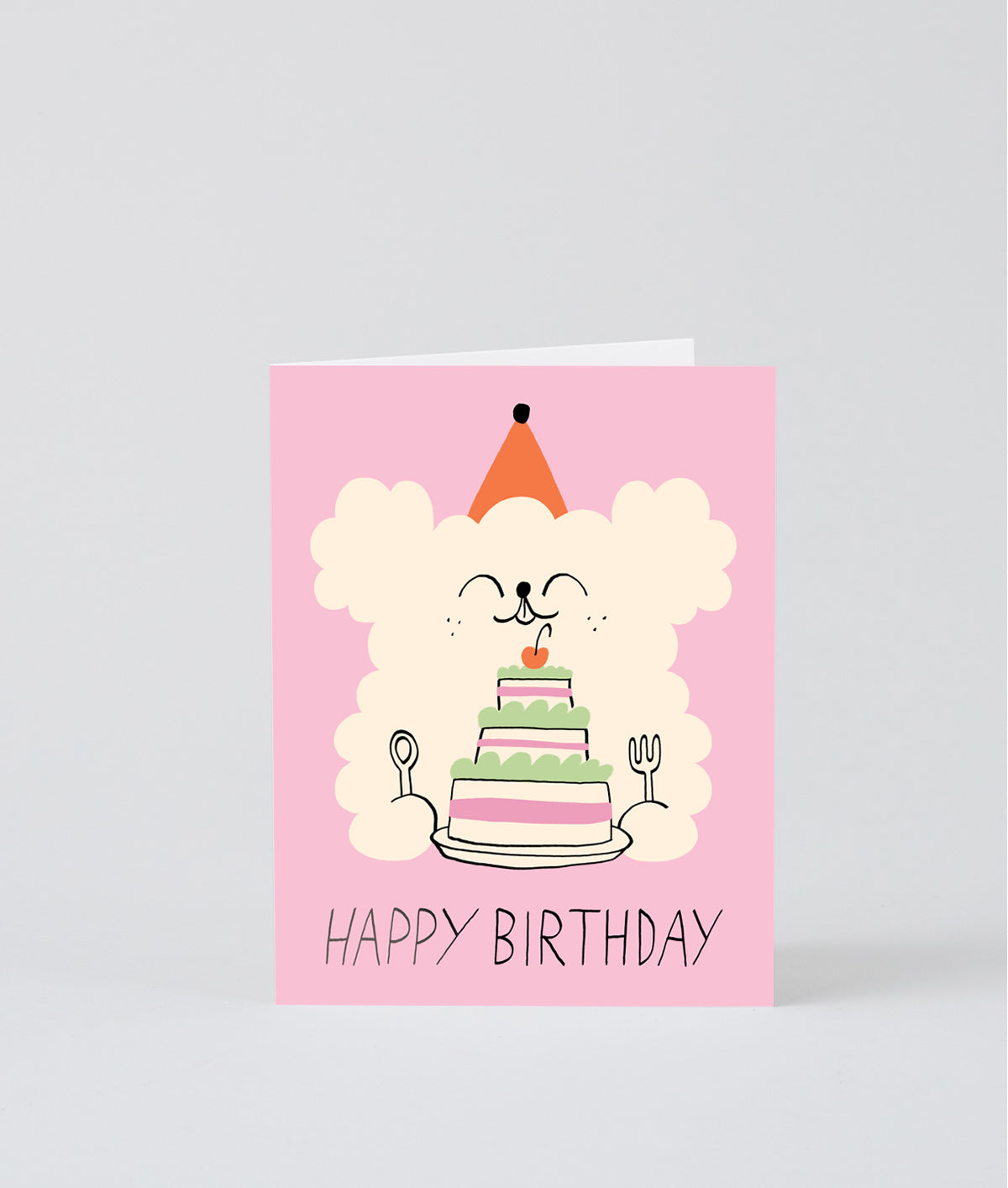 Happy Birthday Dog & Cake Kids Greeting Card