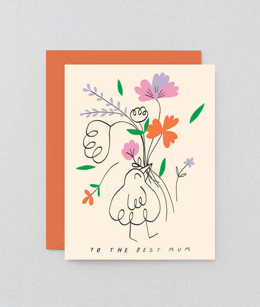 To The Best Mum Kids Greeting Card