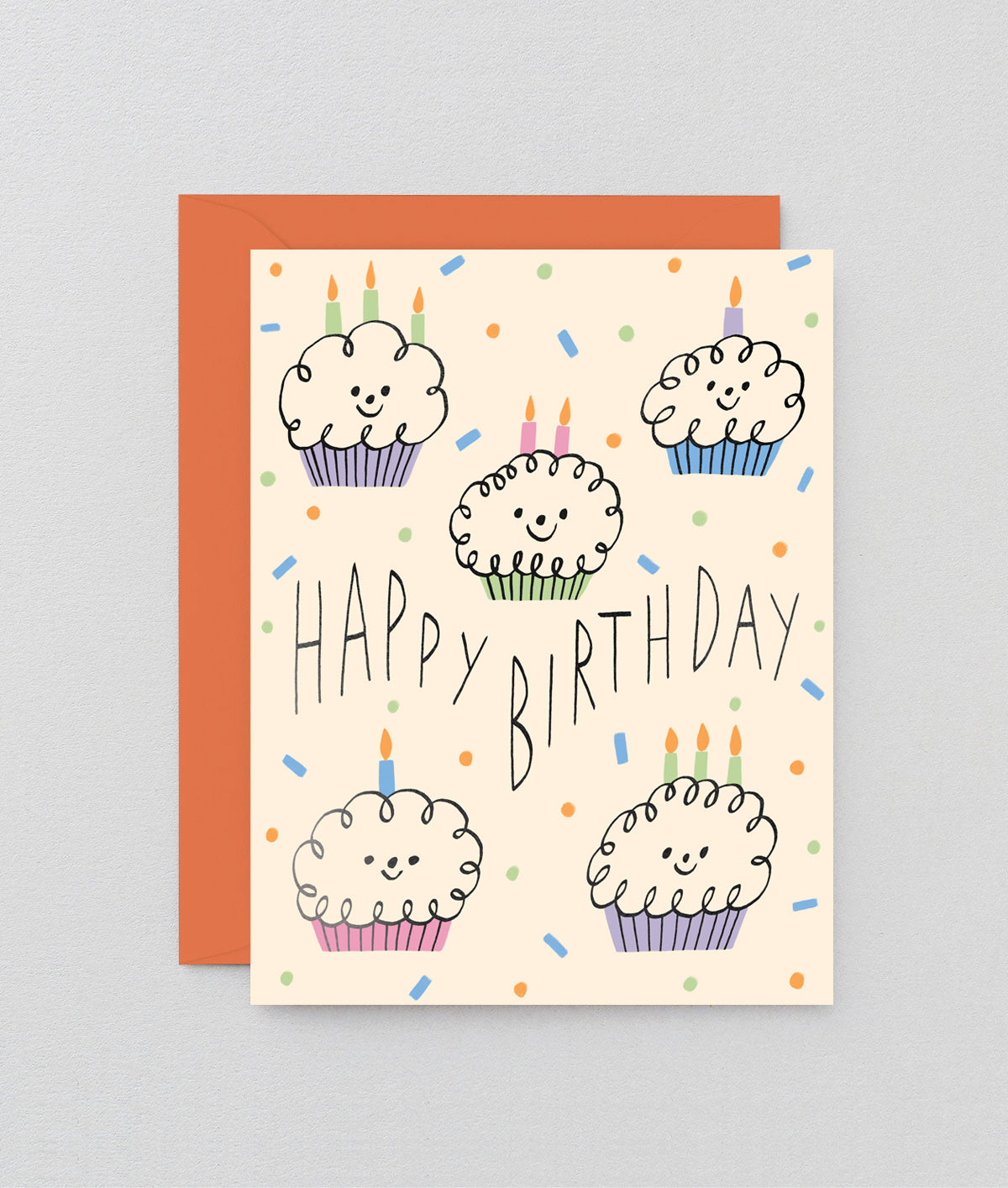 Happy Birthday Cupcakes Kids Greeting Card