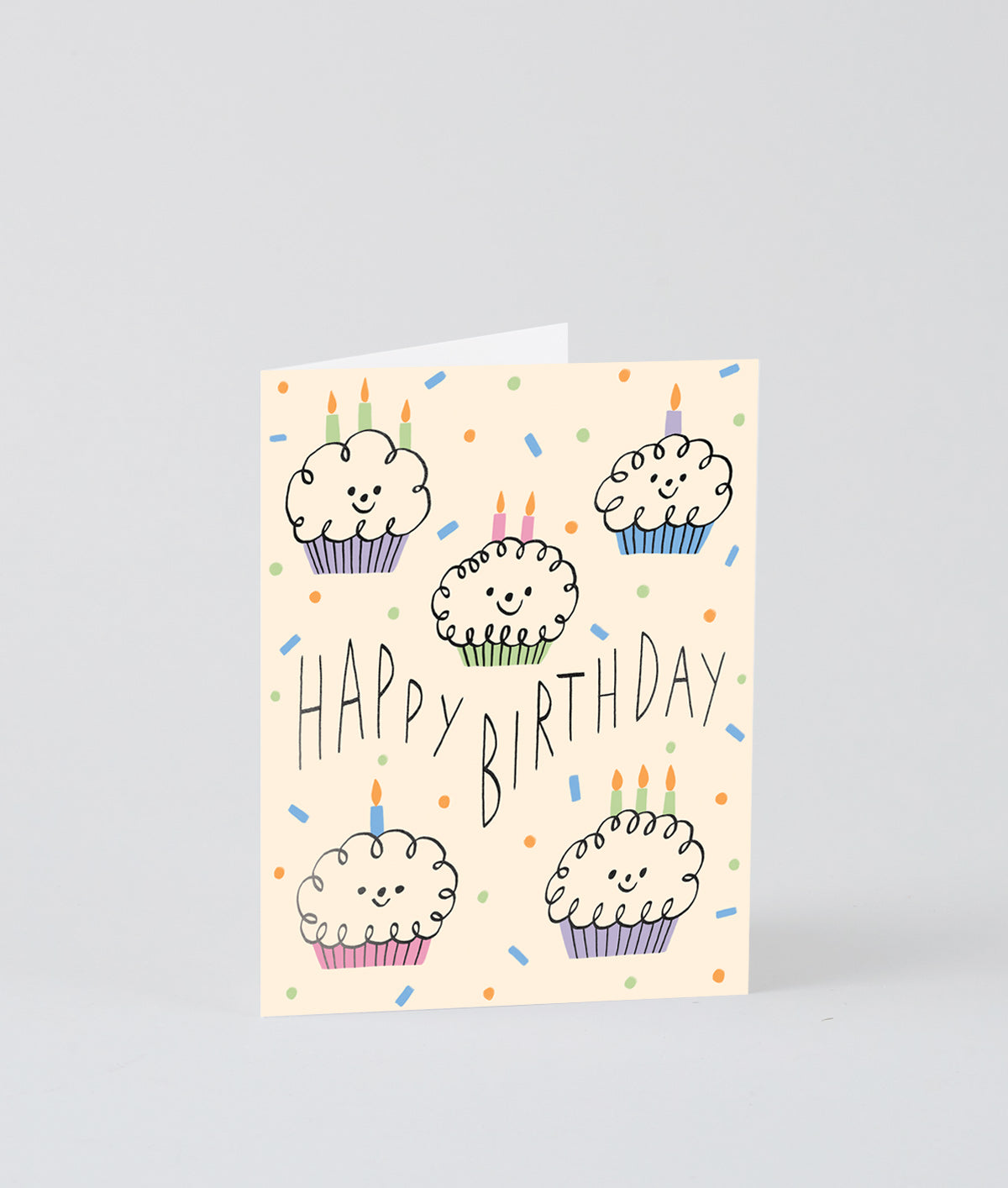 Happy Birthday Cupcakes Kids Greeting Card