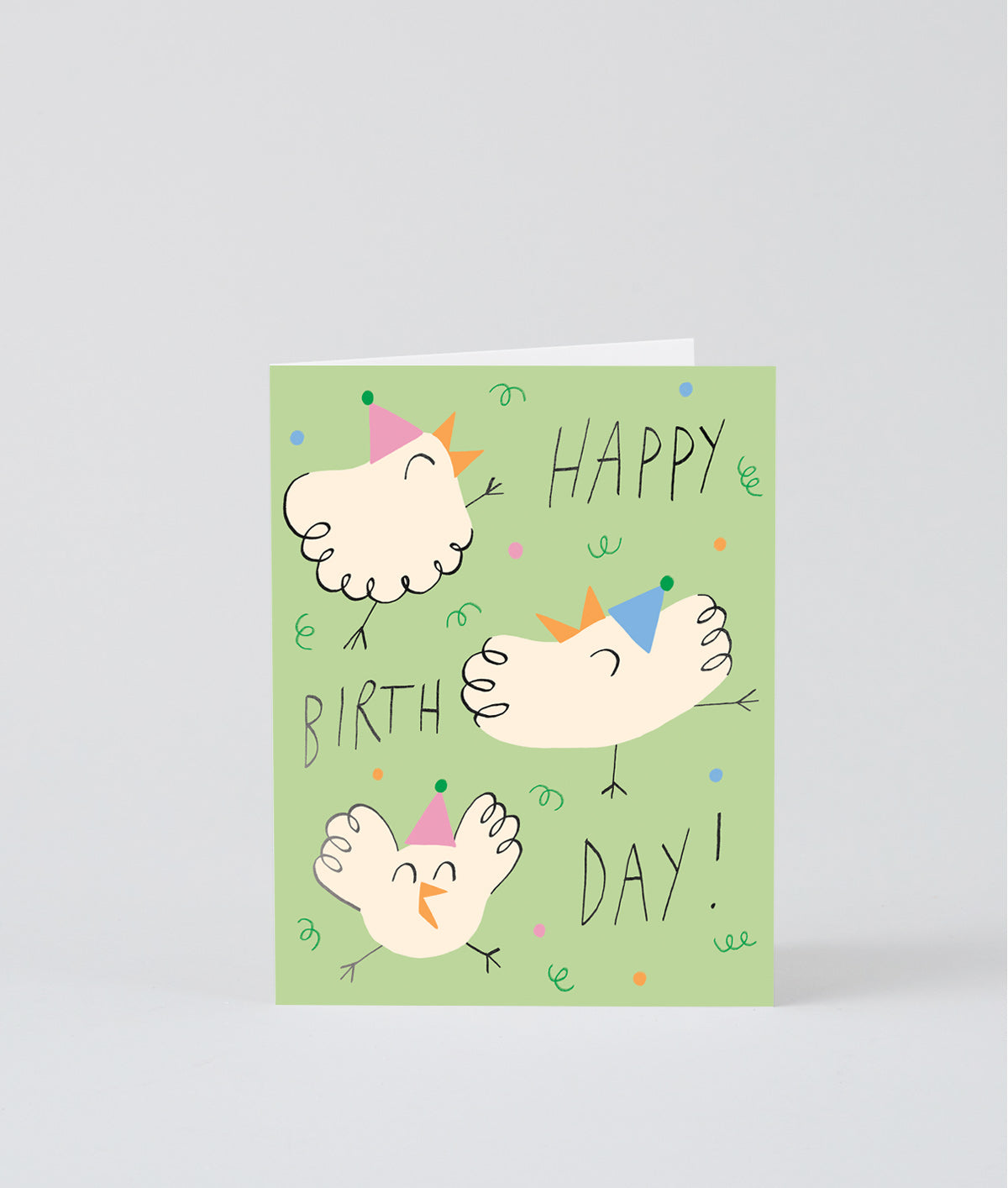 Happy Birthday Bird Party Kids Greeting Card