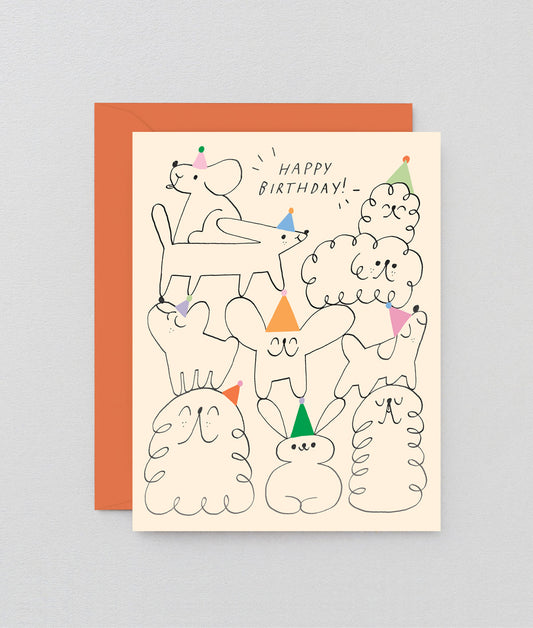 Happy Birthday Animal Stack Kids Greeting Card