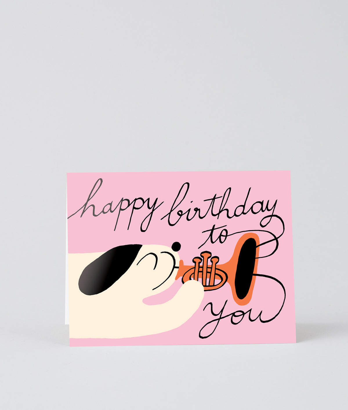 Happy Birthday To You Dog & Trumpet Kids Greeting Card