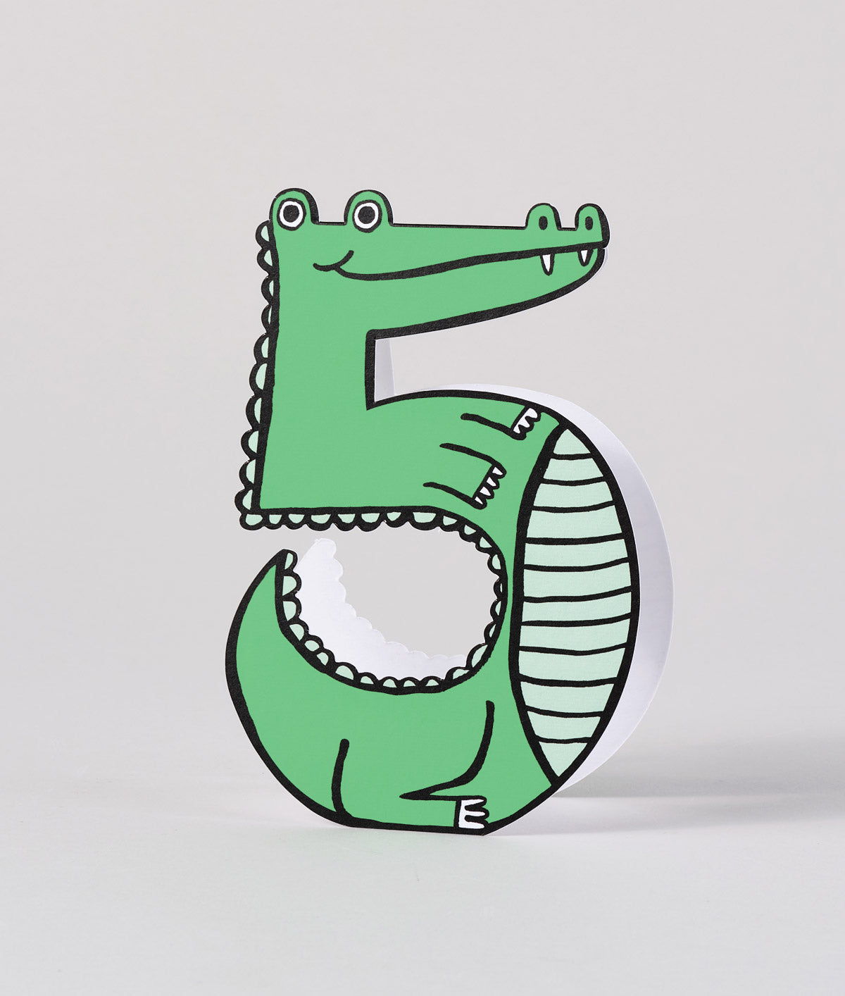 Croc 5th Birthday Number Card