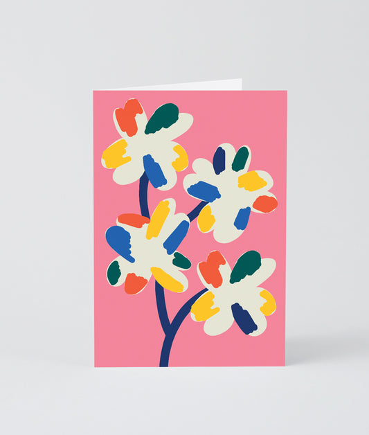 Four Flowers Art Card