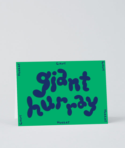 Giant Hurray Embossed Greetings Card