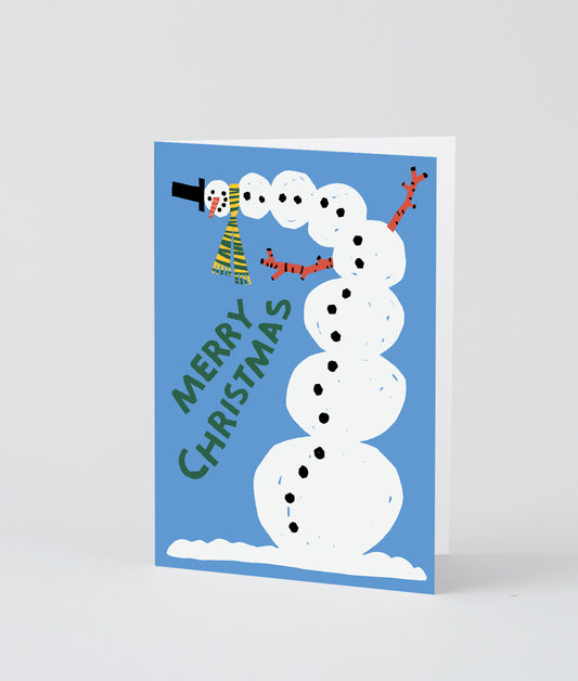 Snowman Embossed Christmas Card