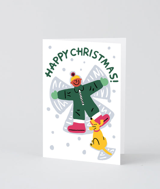 Snow Angel Embossed Christmas Card