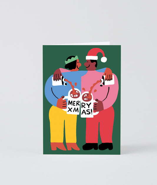 Xmas Tipple Embossed Christmas Card