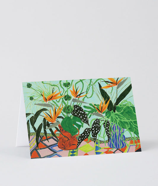 Birds Of Paradise Flowers Art Card