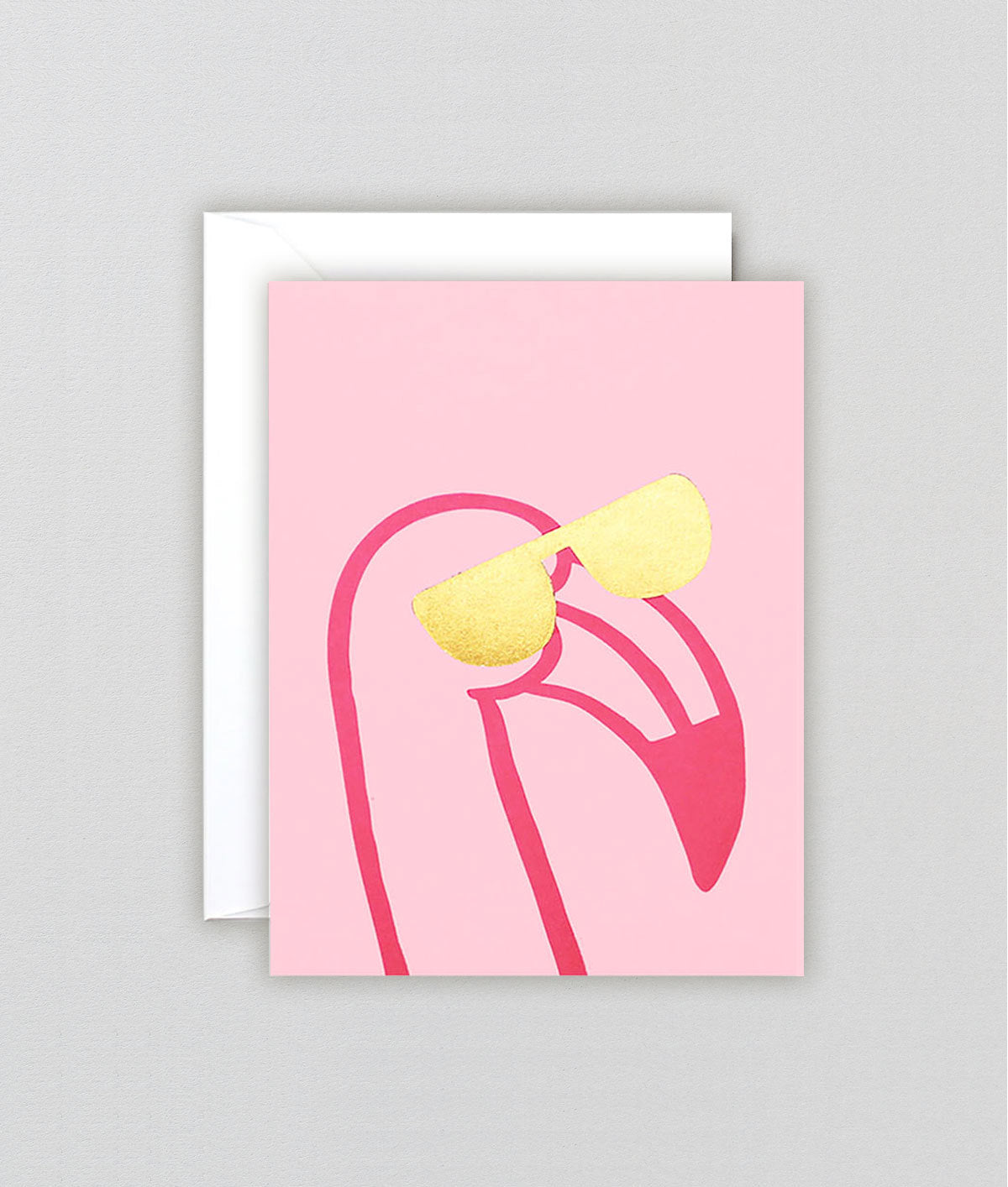 Flamingo Letterpress Card