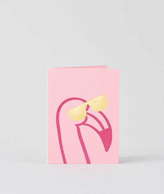 Flamingo Letterpress Card