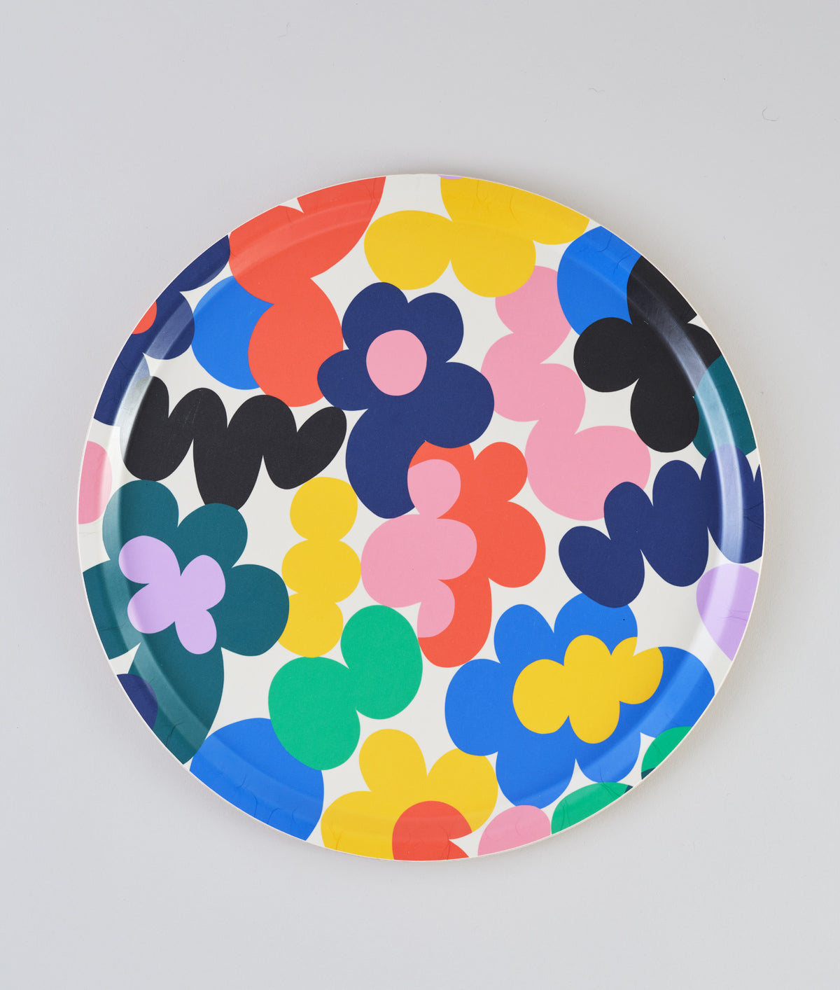 Floral Burst Round Art Tray