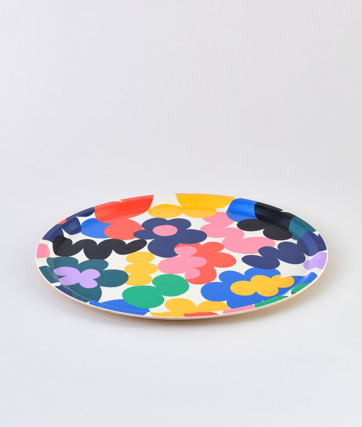 Floral Burst Round Art Tray