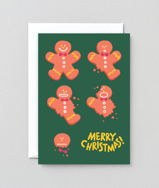 Gingerbread Embossed Christmas Card