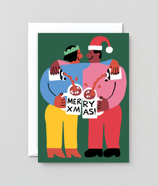 Xmas Tipple Embossed Christmas Card