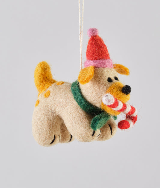Martha, Dog with candy cane