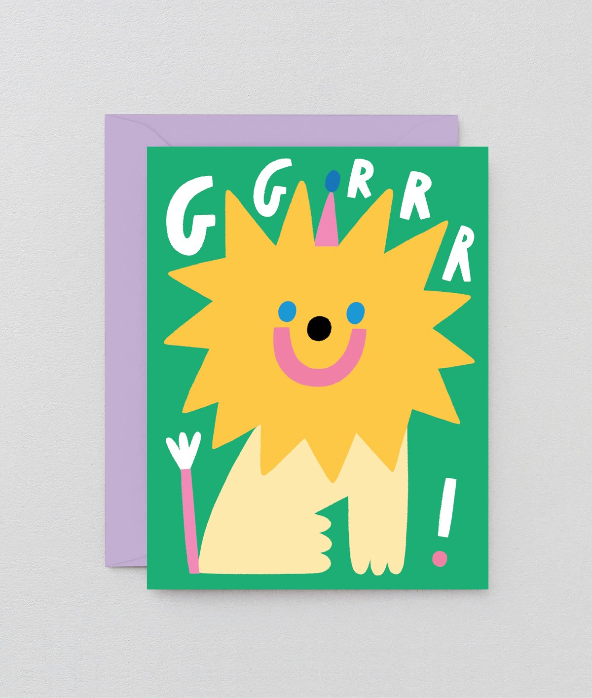 GRRR Lion Kids Greetings Card